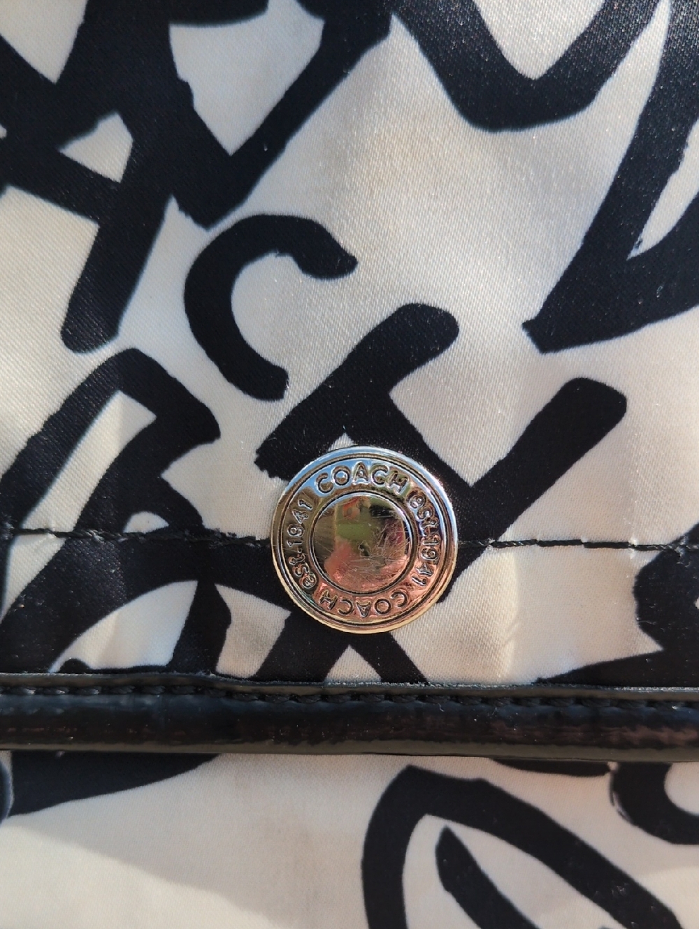 COACH POPPY Floral Scribble Print Daisy Kyra Graffiti Messenger Crossbody Purse - Picture 4 of 17